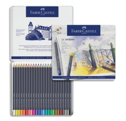 FABER-CASTELL Crayons de couleur GOLDFABER, étui en métal