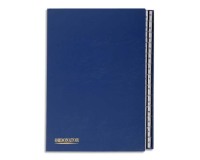 Trieur rigide Exacompta Ordonator alphabétique 26 divisions bleu