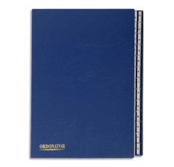 Trieur rigide Exacompta Ordonator alphabétique 26 divisions bleu