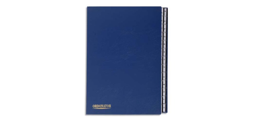 Trieur rigide Exacompta Ordonator alphabétique 26 divisions bleu