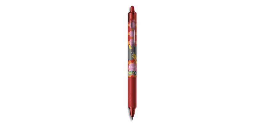 Roller pilot frixion ball clicker 0.7 mika édition limitée éclair écriture moyenne 0.5mm encre rouge effaçable