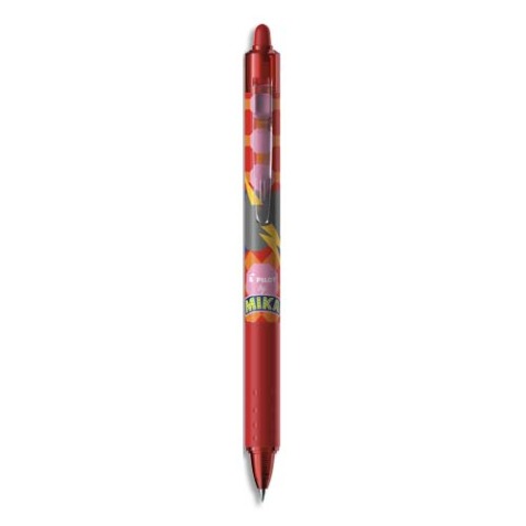 Roller pilot frixion ball clicker 0.7 mika édition limitée éclair écriture moyenne 0.5mm encre rouge effaçable