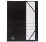 Trieur rigide Exacompta Ordonator numérique 12 divisiosn noir