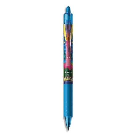Roller pilot frixion ball clicker 0.7 mika édition limitée bougie écriture moyenne 0.5mm encre turquoise effaçable