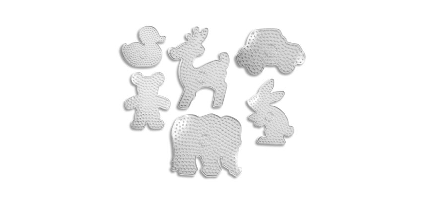 Assortiment plaques a repasser graine creative 16 a 22 cm 6 unites formes         assorties