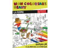 Coloriage geant bouchut la ferme 120x80cm papier 150g    impression noir