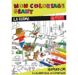 Coloriage geant bouchut la ferme 120x80cm papier 150g    impression noir