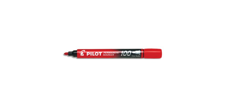 Marqueur permanent MARKER 100 pointe conique fine encre rouge