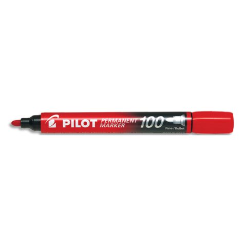Marqueur permanent MARKER 100 pointe conique fine encre rouge