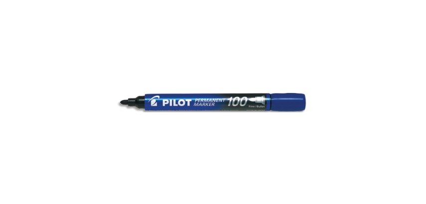 Marqueur permanent MARKER 100 pointe conique fine encre bleu