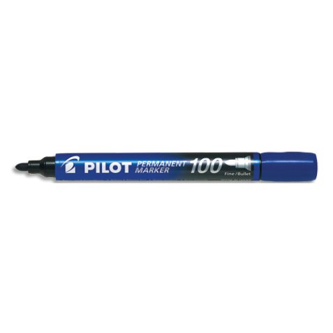 Marqueur permanent MARKER 100 pointe conique fine encre bleu