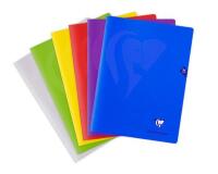 Cahier piqué Mimesys 24x32cm 96 pages petits carreaux couverture polypropylène Couleur aléatoire - Assortis