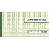 Carnet à souche quittances de loyer 13,5 x 18,5 cm - 50 feuillets - Format horizontal