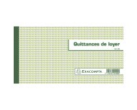 Carnet à souche quittances de loyer 13,5 x 18,5 cm - 50 feuillets - Format horizontal