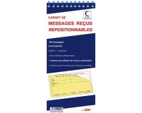 Carnet de messages reçus, 120 messages repositionnables