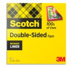 Cinta adhesiva Scotch doble cara 12 mm transparente - Ancho 12 mm x largo 32,9 m