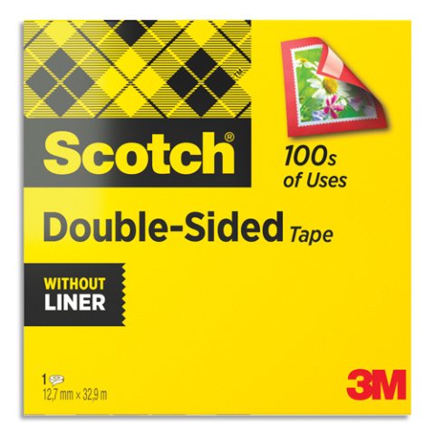 Cinta adhesiva Scotch doble cara 12 mm transparente - Ancho 12 mm x largo 32,9 m