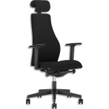 Fauteuil Viden avec appui-tête Noir, à contact synchrone, avec accoudoirs réglables 3D