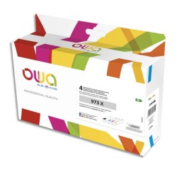 Pack de 4 cartouches d'encre remanufacturées OWA - standard - Noir Cyan Magenta Jaune - pour HP 973X