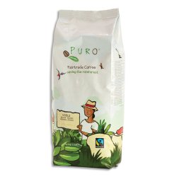 Paquet de 1kg de café en grains 80 % Arabica et 20 % Robusta