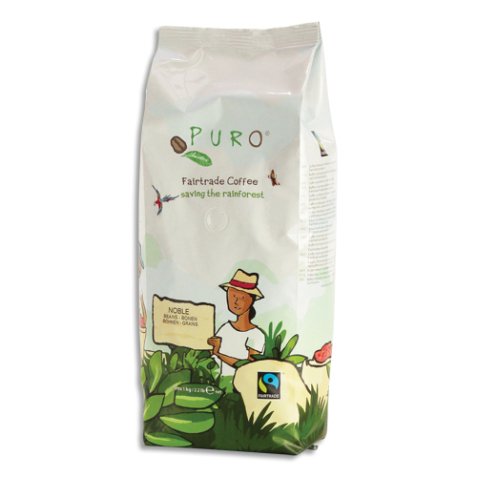 Paquet de 1kg de café en grains 80 % Arabica et 20 % Robusta