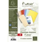 Chemise standard 170 g Exacompta Forever® 24 x 32 cm couleurs assorties - Paquet de 10