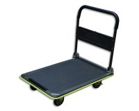 Chariot à plate-forme en acier, charge: 300 kg, noir/