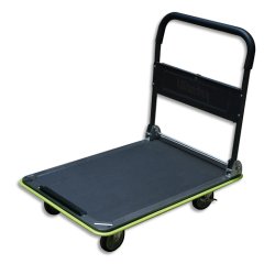 Chariot à plate-forme en acier, charge: 300 kg, noir/