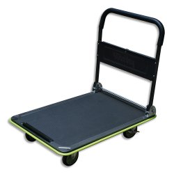 Chariot à plate-forme en acier, charge: 300 kg, noir/