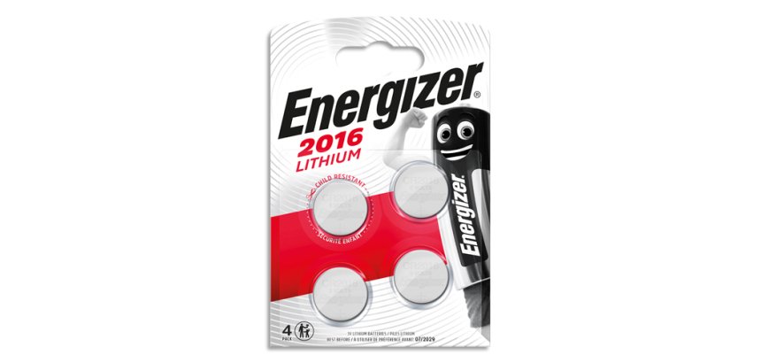 Pile energizer miniature lithium cr2016 blister 4      unites