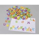 Sachet de 405 lettres en caoutchouc adhésif, hauteur 3cm, 5 couleurs assorties