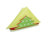 Porte-serviettes culture club à décorer forme sapin mdf 16x5x6cm