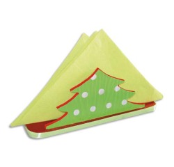 Porte-serviettes culture club à décorer forme sapin mdf 16x5x6cm