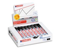 Marqueur edding e660 tableau blanc rechargeable pointe ogive tracé 1.5/3mm encre cap-off pack 17 unités + 3 gratuits