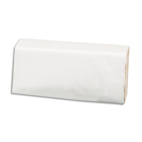 Colis de 15 Paquets de 250 Essuie-mains neutre enchevêtrés 2 plis en V, Format 23 x 25 cm Distributeur H3