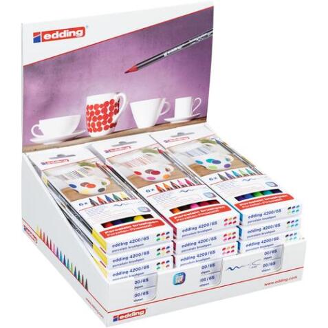 Présentoir de 18 sets de 6 feutres pour porcelaine 4200