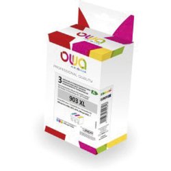Pack de 3 cartouches compatibles Jet d'encre couleurs Cyan, Magenta, Jaune HP 903XL K10466OW