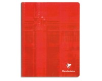 Cahier brochure rembordée rigide A4 192 pages grands carreaux - Assortis