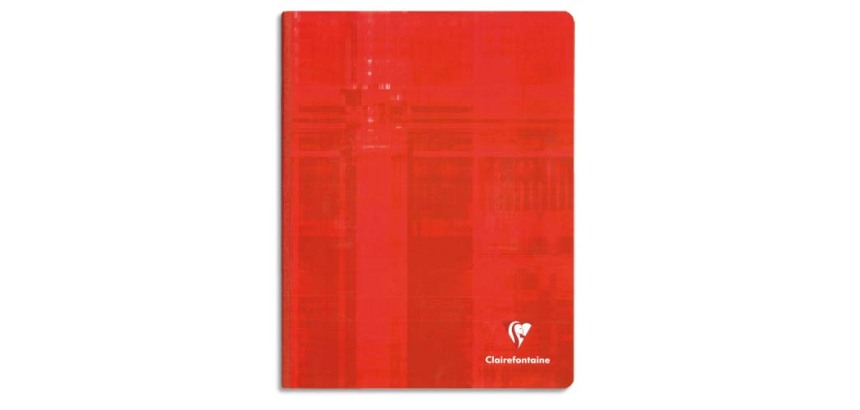 Cahier brochure rembordée rigide A4 192 pages grands carreaux - Assortis