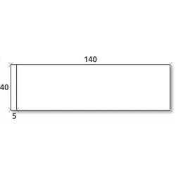 Boîte de 1000 étiquettes d'affranchissement 1 front format 140x40 mm.