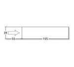 Étiquette affranchissement techmay simple 155x39mm boîte 1000 unités