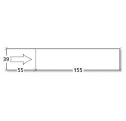 Étiquette affranchissement techmay simple 155x39mm boîte 1000 unités