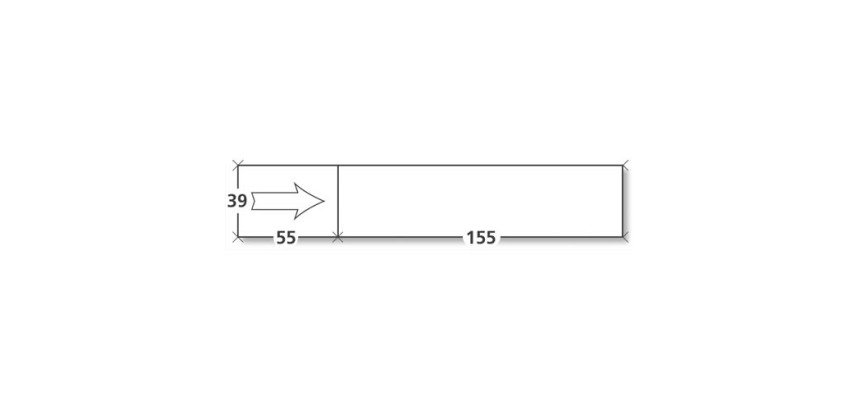 Étiquette affranchissement techmay simple 155x39mm boîte 1000 unités