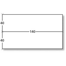 Boîte de 1000 étiquettes d'affranchissement 2 front format 140x40 mm.