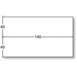 Boîte de 1000 étiquettes d'affranchissement 2 front format 140x40 mm.