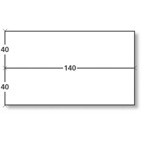 Boîte de 1000 étiquettes d'affranchissement 2 front format 140x40 mm.