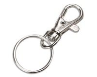 Attache mousqueton ocolor 37mm avec anneau coloris      chrome lot de 10