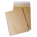 Boîte de 250 pochettes kraft à 3 soufflets format E4, 280x400 - 120g