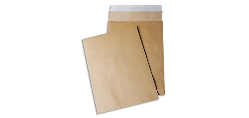 Pochette gpv kraft 120g e4 280x400mm soufflet 30mm paquet 50 unités