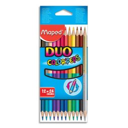 Color'Peps Duo - 12 Crayons de couleur 2-en-1 certifiés FSC